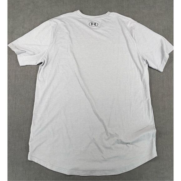Under Armour Tee Mens XL Gray Project Rock Blood Sweat Respect Workout Shirt - Picture 5 of 6
